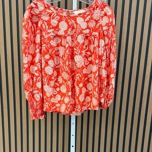 Universal Thread Red Floral Blouse
